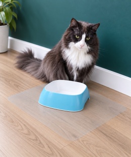 PetGLASS™ transparent mat for bowls, 50x50cm